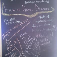I posted the center point on one of the Festival Lounge Blackboards to see what kind of responses I'd get. See for yourself...